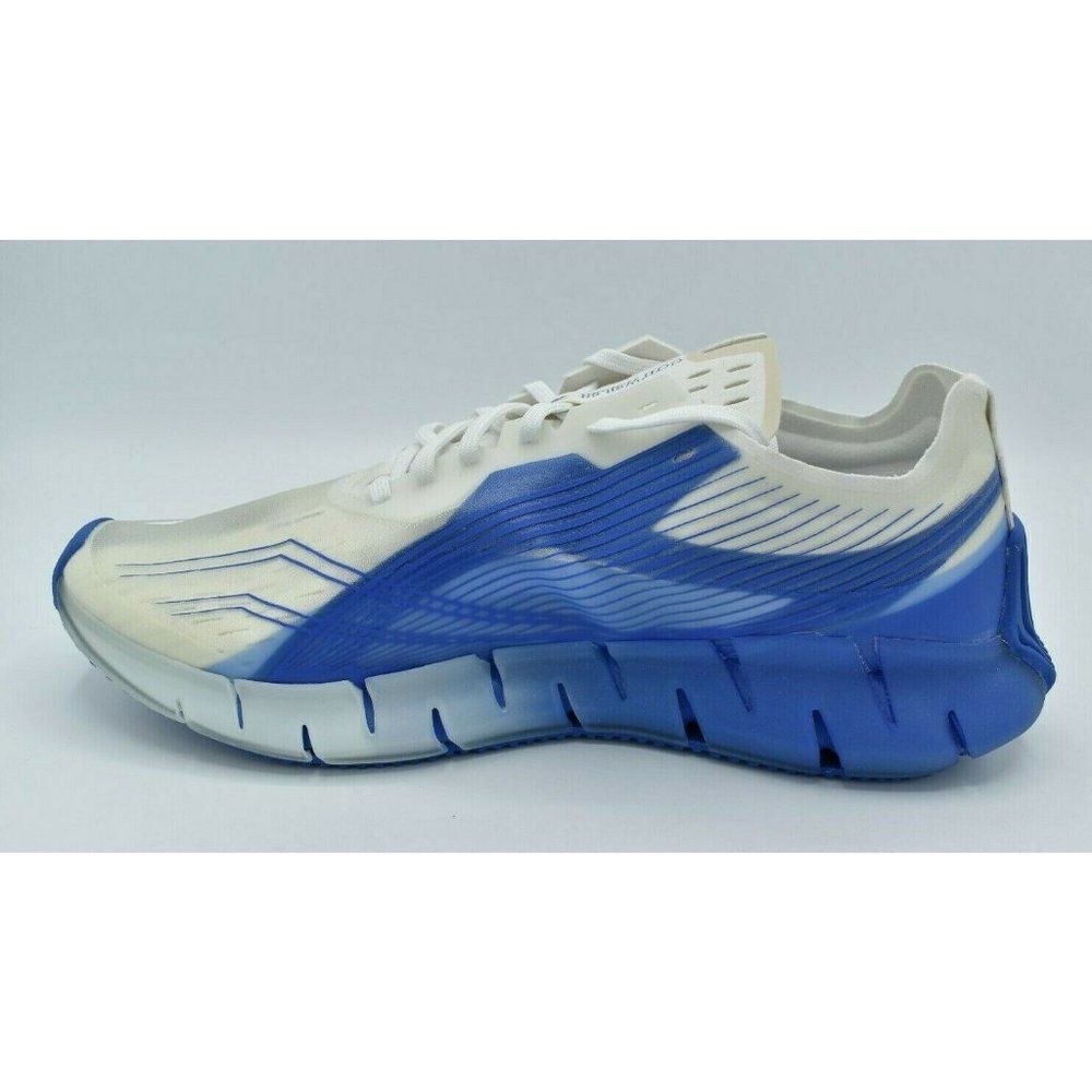 Reebok Mens Size 10.5 Cottweiler Zig 3D Storm X White Blue Blast Running Shoes - Picture 8 of 11